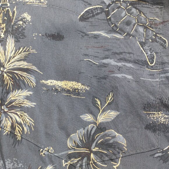 Two Palms Hawaiian Shirt Men's Large Button Up Short Sleeve made in USA - Picture 6 of 7